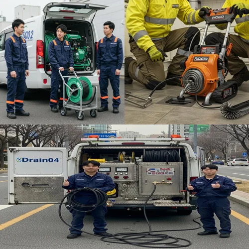 용산 싱크대 하수구 막힘, 뚫음 작업 후암동/이태원
