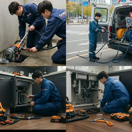 부천 하수도 배수구 뚫음 원미동심곡동... 긴급 출동