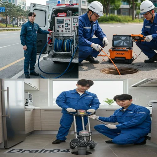 광주 하수도 배수구 뚫음 꽉 막힌 운