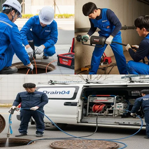 수원시 오수관 배관 막힘 영통구청 인근