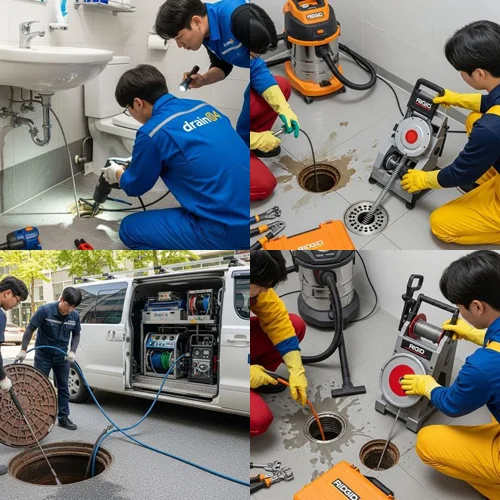 인산 하수구막힘 공단 배관