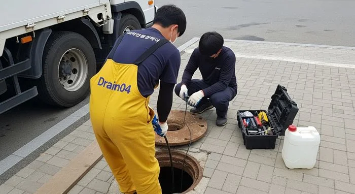 수원 하수구 뚫음 광교 카페거리