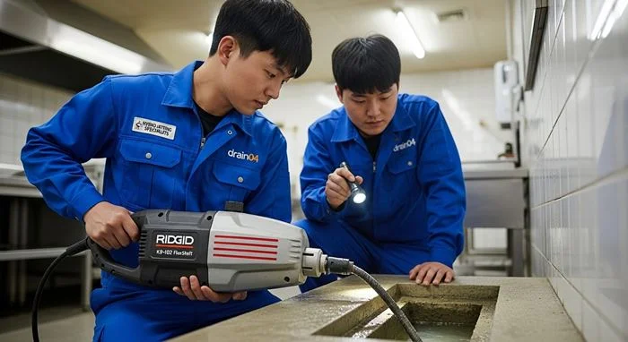 인산 싱크대막힘 상가 주방