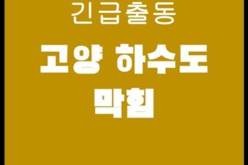 고양 하수도 막힘 4128