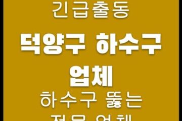 덕양구 하수구 업체 4581