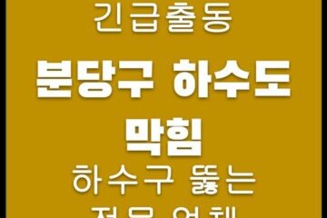 분당구 하수도 막힘 4370