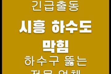 시흥 하수도 막힘 4527