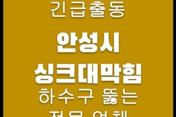 안성시 싱크대막힘 4539