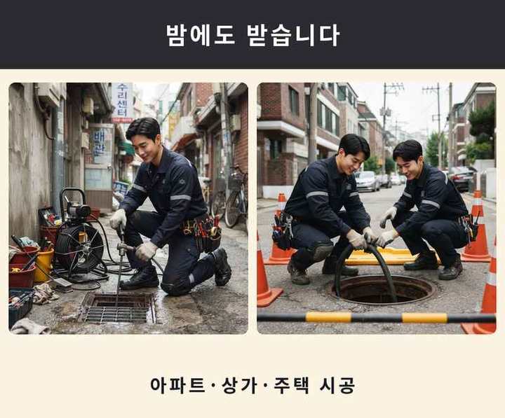 김포시 오수관막힘 작업 현장