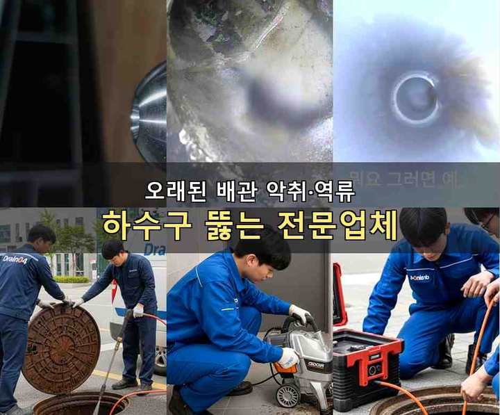 여주 하수구 업체 시공 전 배관 상태