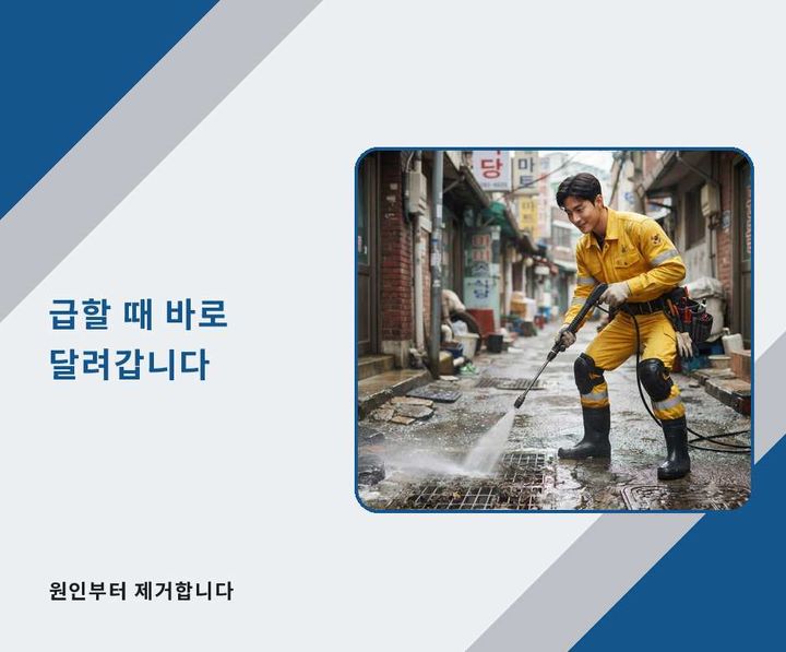 성남시 고압세척 시공 전 배관 상태